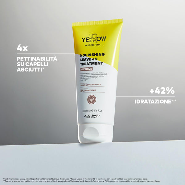 Yellow nourishing leave in treatment
