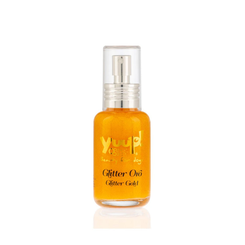 Yuup cani e gatti profumo glitter oro