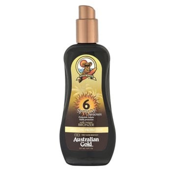 AUSTRALIAN GOLD SPF 6 SPRAY GEL SUNSCREEN BRONZER 237 ml / 7.00 Fl.Oz