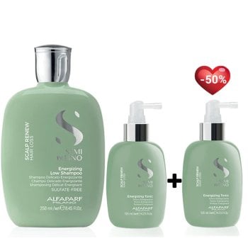 KIT ALFAPARF - TRATTAMENTO SCALP RENEW ANTI HAIR LOSS SHAMPOO + TONIC + TONIC 50% FREE