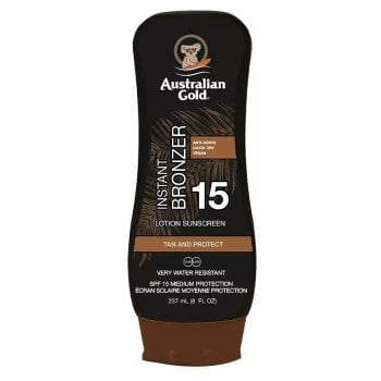 AUSTRALIAN GOLD SPF 15 INSTANT BRONZER LOTION SUNSCREEN 237 ml / 8.00 Fl.Oz
