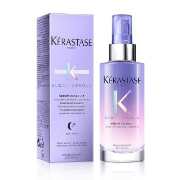 KERASTASE BLOND ABSOLU SERUM CICANUIT 90 ml - Siero fortificante color lavanda senza risciacquo. Protegge dal calore i capelli biondi decolorati