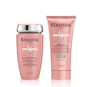 KERASTASE CHROMA ABSOLU RITUEL - BAIN RESPECT - MASQUE VERT NEUTRALISANT