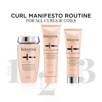 KERASTASE - CURL MANIFESTO WITH LOVE - BAIN HYDRATATION - FONDANT HYDRATATION - CRÈME DE JOUR FONDAMENTALE