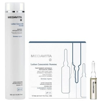 MEDAVITA KIT LOTION CONCENTREE HOMME SHAMPOO 250 ml E FIALE ANTICADUTA 13 fl x 6 ml / 0.20 Fl.Oz