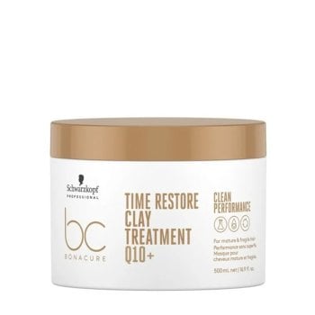 SCHWARZKOPF BC BONACURE CLEAN PERFORMANCE TIME RESTORE CLAY TREATMENT 500 ml / 16.9 Fl.Oz