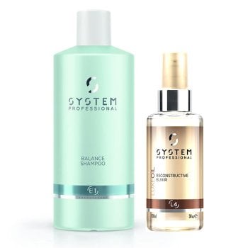 WELLA SYSTEM PROFESSIONAL - BALANCE SHAMPOO 500 ml e LUXE OIL RECONSTRUCTIVE ELIXIR 100 ml