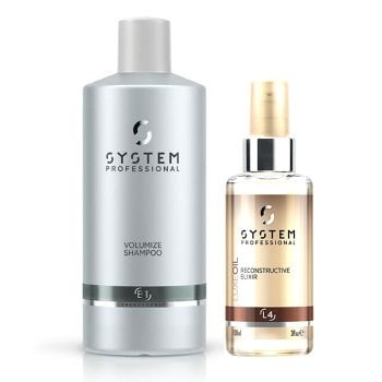 WELLA SYSTEM PROFESSIONAL - VOLUMIZE SHAMPOO 500 ml e LUXE OIL RECONSTRUCTIVE ELIXIR 100 ml