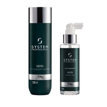 WELLA SYSTEM PROFESSIONAL MAN KIT SHAMPOO ANTIDANDRUFF 250 ml - INTENSIVE TONIC 100 ml