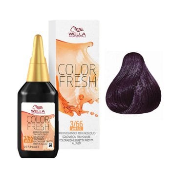 WELLA COLOR FRESH 3/66 - MARRÓN VIOLETA OSCURO INTENSO 75 ml / 2.55 Fl.Oz