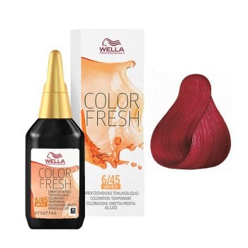 WELLA COLOR FRESH 6/45 - RUBIO CAOBA COBRE OSCURO 75 ml / 2.55 Fl.Oz