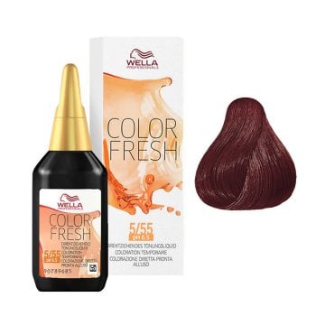 WELLA COLOR FRESH 5/55 - CASTANO CHIARO MOGANO INTENSO 75 ml / 2.55 Fl.Oz